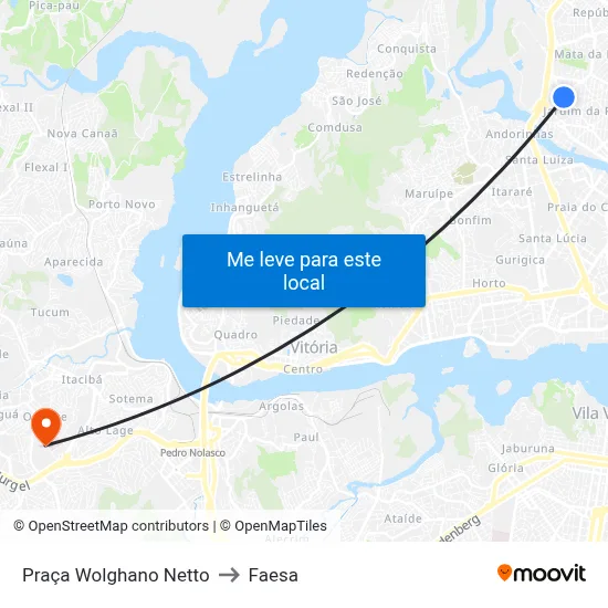Praça Wolghano Netto to Faesa map