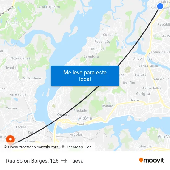 Rua Sólon Borges, 125 to Faesa map