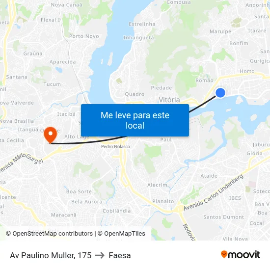 Av Paulino Muller, 175 to Faesa map