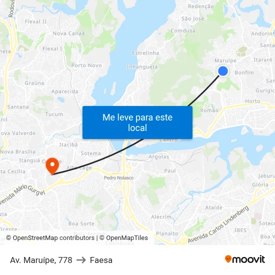 Av. Maruípe, 778 to Faesa map