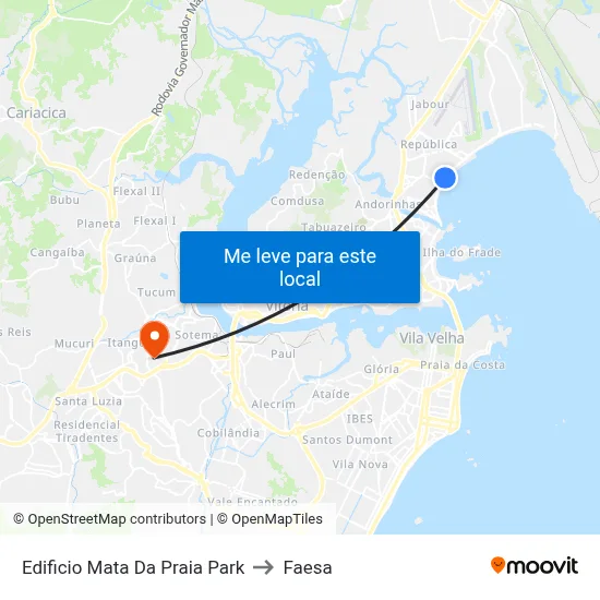 Edificio Mata Da Praia Park to Faesa map