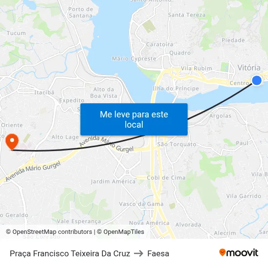 Praça Francisco Teixeira Da Cruz to Faesa map