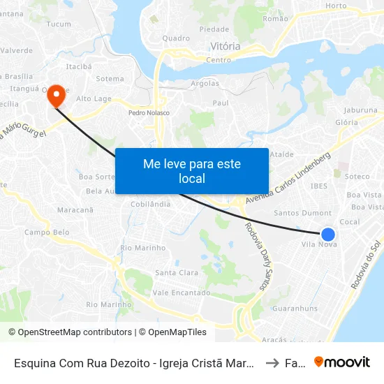 Esquina Com Rua Dezoito - Igreja Cristã Maranata / Santa Gula to Faesa map