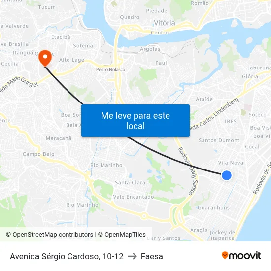 Avenida Sérgio Cardoso, 10-12 to Faesa map