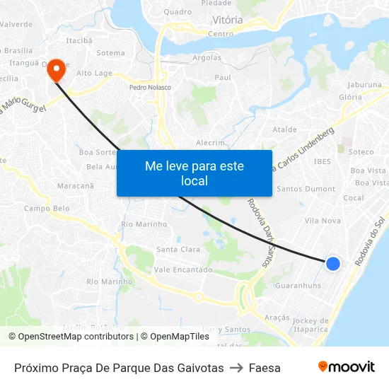 Próximo Praça De Parque Das Gaivotas to Faesa map