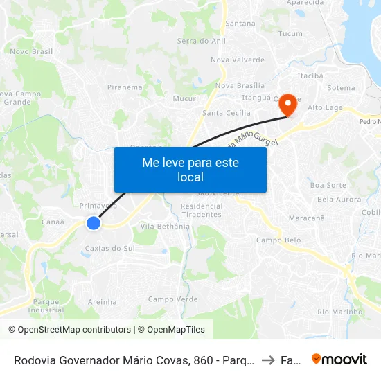 Rodovia Governador Mário Covas, 860 - Parque Industrial to Faesa map