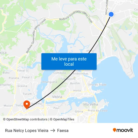 Rua Nelcy Lopes Vieira to Faesa map