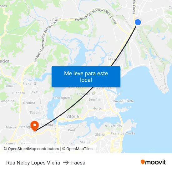 Rua Nelcy Lopes Vieira to Faesa map