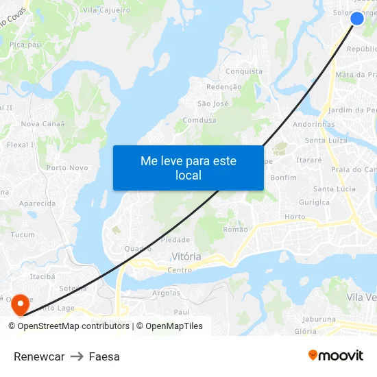 Renewcar to Faesa map