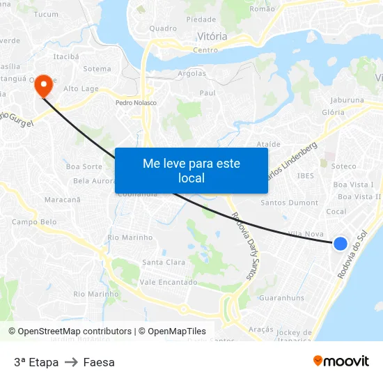 3ª Etapa to Faesa map