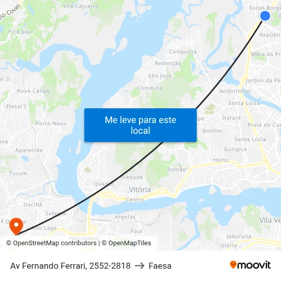 Av Fernando Ferrari, 2552-2818 to Faesa map