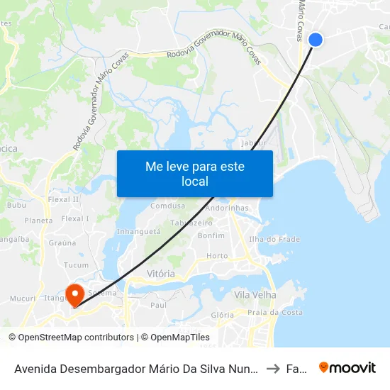 Avenida Desembargador Mário Da Silva Nunes, 97-279 to Faesa map
