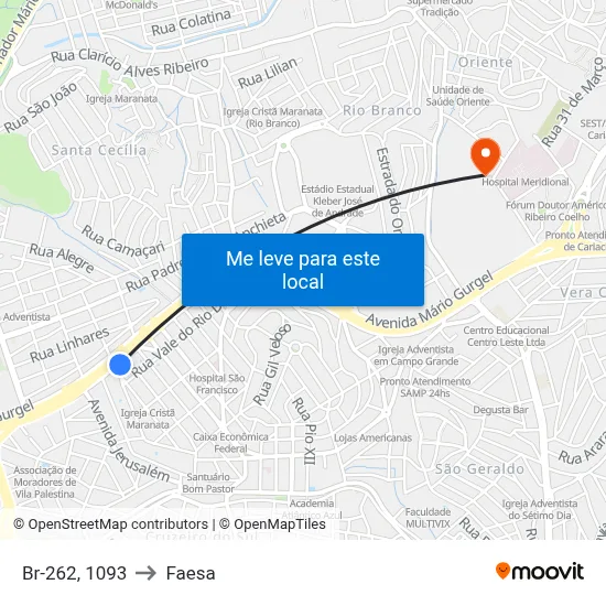 Br-262, 1093 to Faesa map