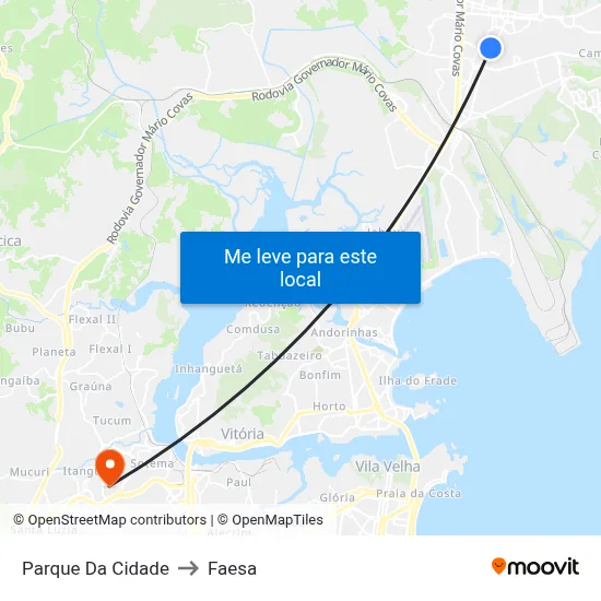 Parque Da Cidade to Faesa map