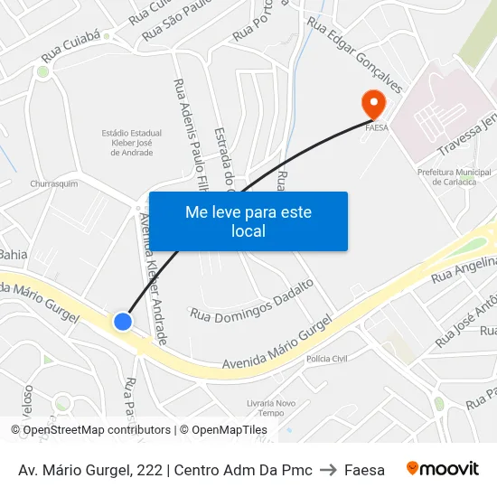 Av. Mário Gurgel, 222 | Centro Adm Da Pmc to Faesa map