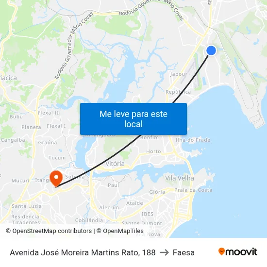 Avenida José Moreira Martins Rato, 188 to Faesa map