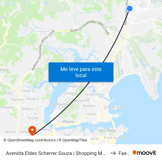 Avenida Eldes Scherrer Souza | Shopping Montserrat to Faesa map
