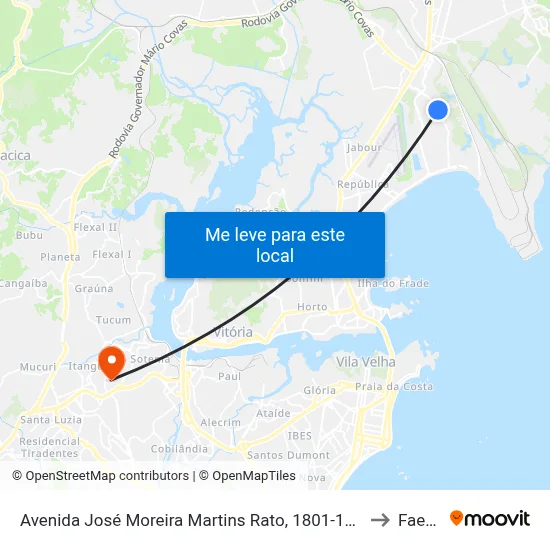 Avenida José Moreira Martins Rato, 1801-1945 to Faesa map