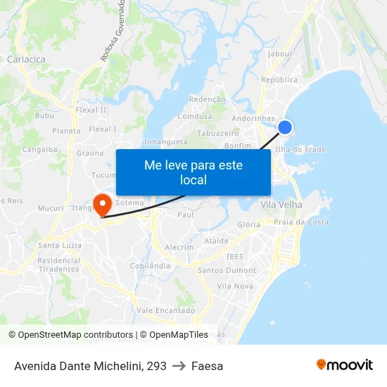 Avenida Dante Michelini, 293 to Faesa map