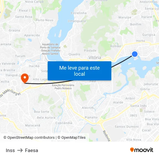 Inss to Faesa map