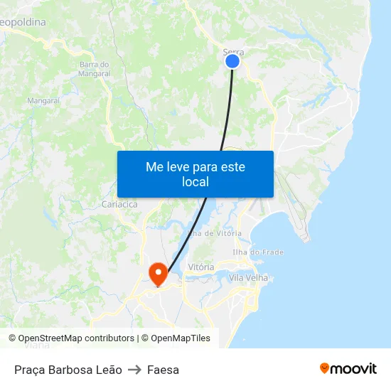 Praça Barbosa Leão to Faesa map