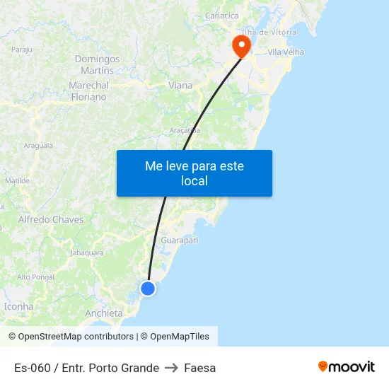 Es-060 / Entr. Porto Grande to Faesa map