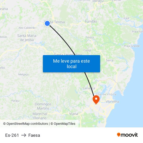 Es-261 to Faesa map