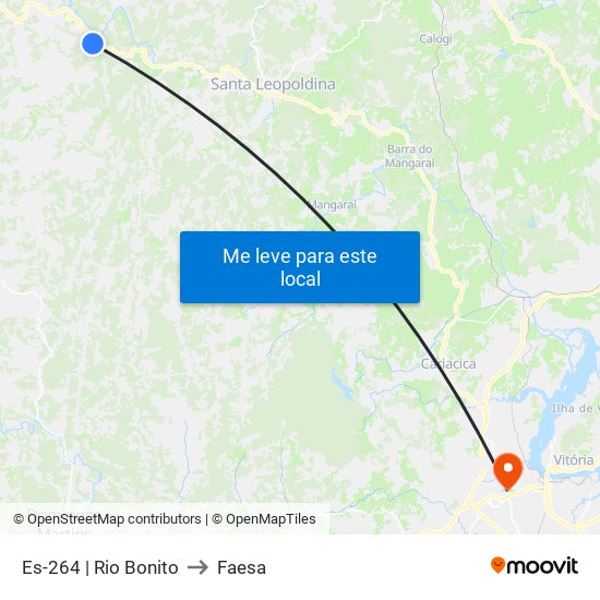 Es-264 | Rio Bonito to Faesa map