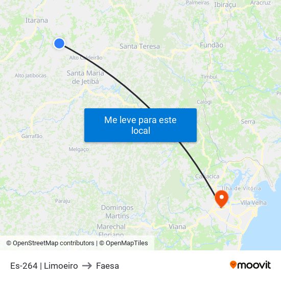 Es-264 | Limoeiro to Faesa map