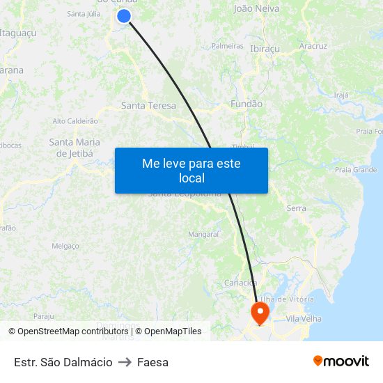Estr. São Dalmácio to Faesa map