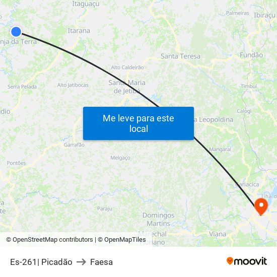 Es-261| Picadão to Faesa map