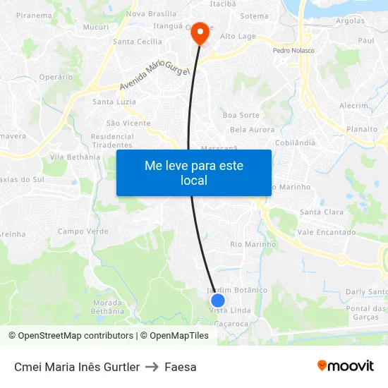 Cmei Maria Inês Gurtler to Faesa map