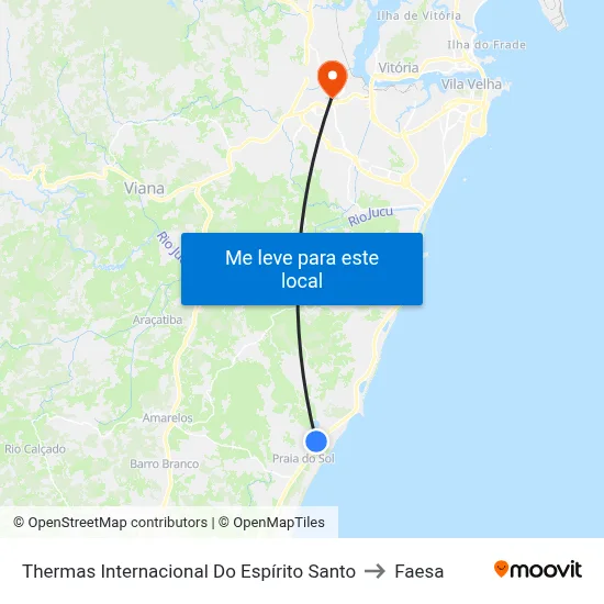 Thermas Internacional Do Espírito Santo to Faesa map