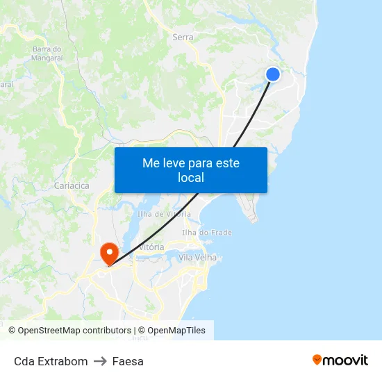 Cda Extrabom to Faesa map