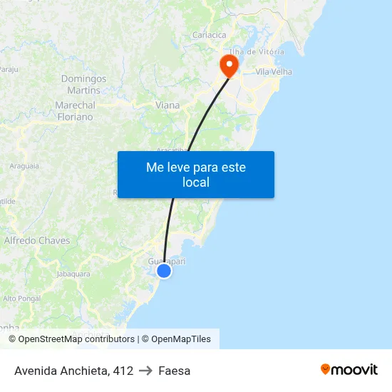Avenida Anchieta, 412 to Faesa map