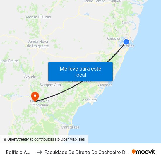 Edifício América to Faculdade De Direito De Cachoeiro De Itapemirim map