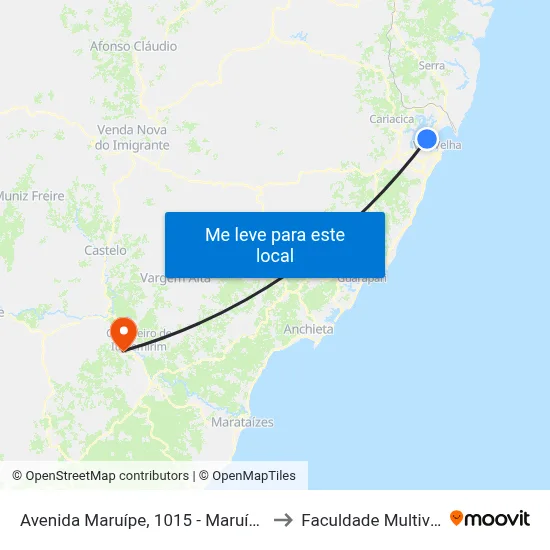 Avenida Maruípe, 1015 - Maruípe to Faculdade Multivix map