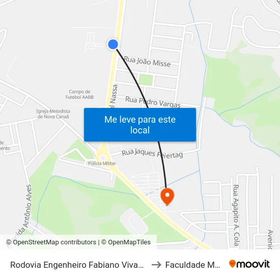 Rodovia Engenheiro Fabiano Vivacqua, 191 to Faculdade Multivix map