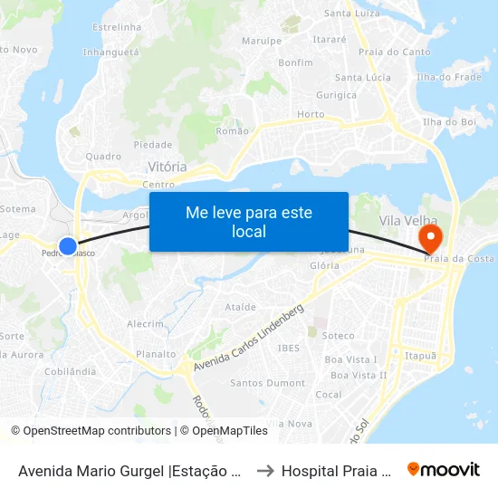 Avenida Mario Gurgel |Estação Pedro Nolasco to Hospital Praia da Costa map