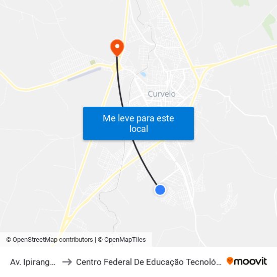 Av. Ipiranga, 251 - Cras to Centro Federal De Educação Tecnológica De Minas Gerais - Campus X map