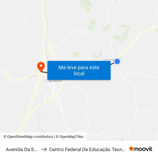 Avenida Da Saudade, 457-533 to Centro Federal De Educação Tecnológica De Minas Gerais - Campus X map
