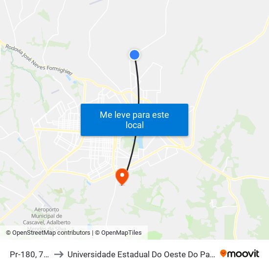 Pr-180, 780 to Universidade Estadual Do Oeste Do Paraná map