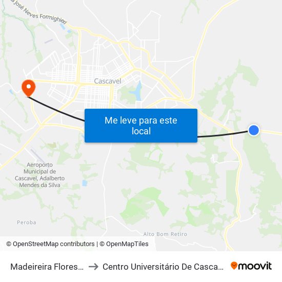 Madeireira Floresta to Centro Universitário De Cascavel map
