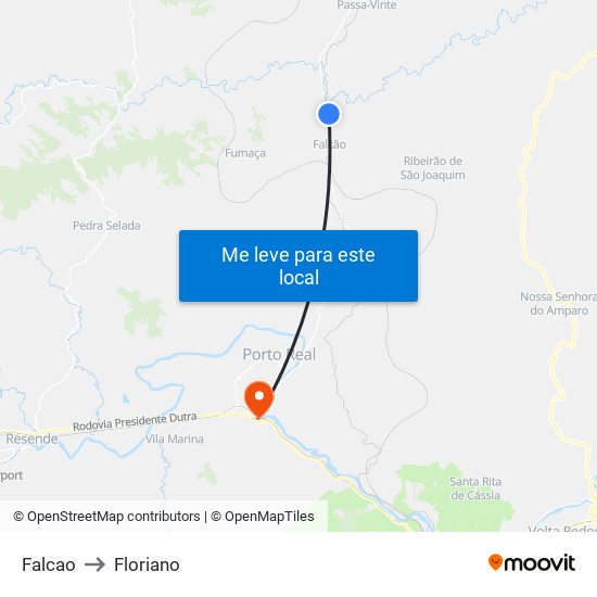Falcao to Floriano map