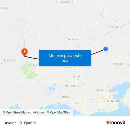 Avelar to Quatis map