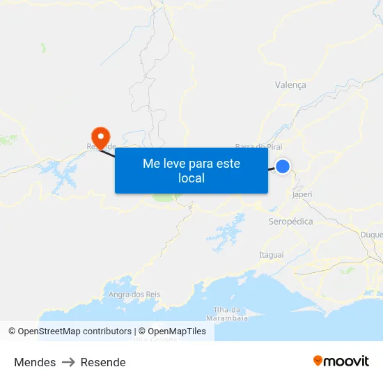 Mendes to Resende map