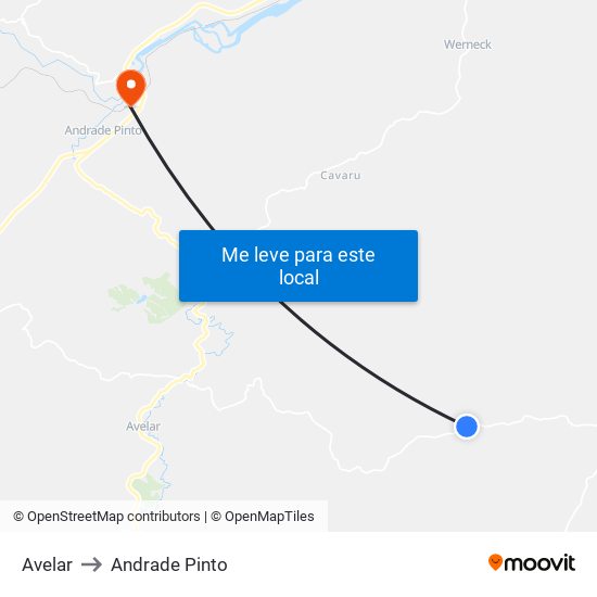 Avelar to Andrade Pinto map