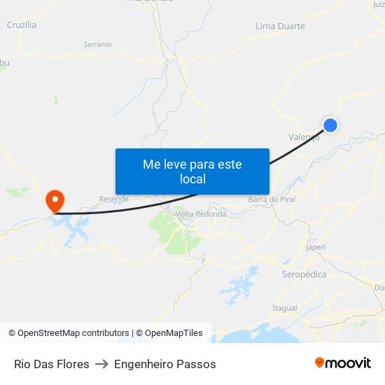 Rio Das Flores to Engenheiro Passos map