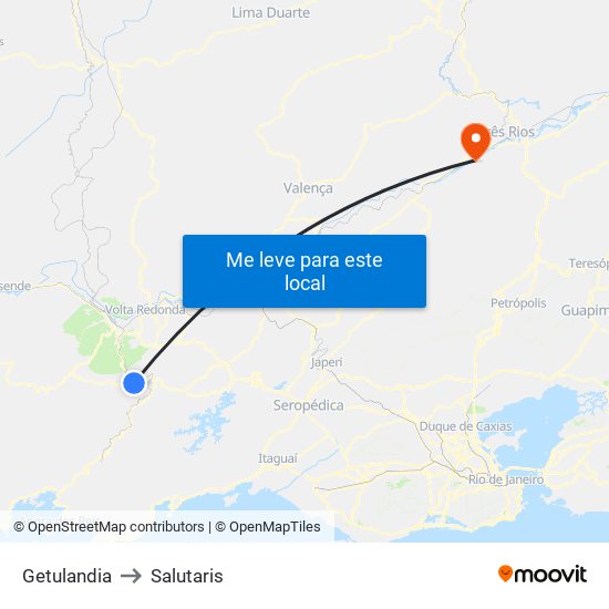 Getulandia to Salutaris map