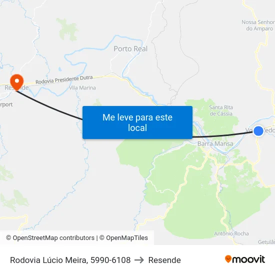Rodovia Lúcio Meira, 5990-6108 to Resende map